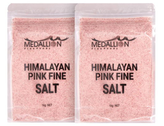 Medallion Himalayan Pink Fine Salt 1kg - 2 Pack