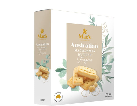 Macs Macadamia Butter Shortbread Fingers 150g  - 3 Pack