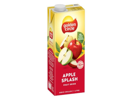 Golden Circle Apple Splash Fruit Drink Flavoured Tetra Drink Carton No Artificial Colours, Flavours or Preservatives 1L