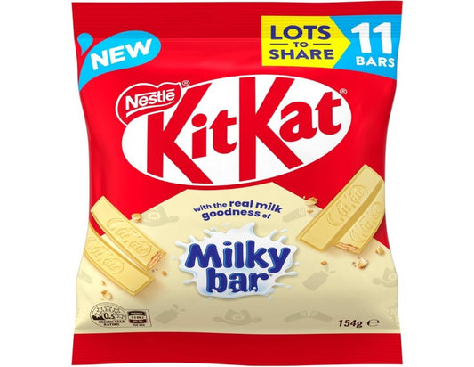 Nestle KitKat Chocolate White Milkybar Funpack 154g - 2 Pack