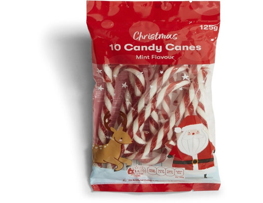 3 x Christmas Candy Canes 10 Pack - Mint