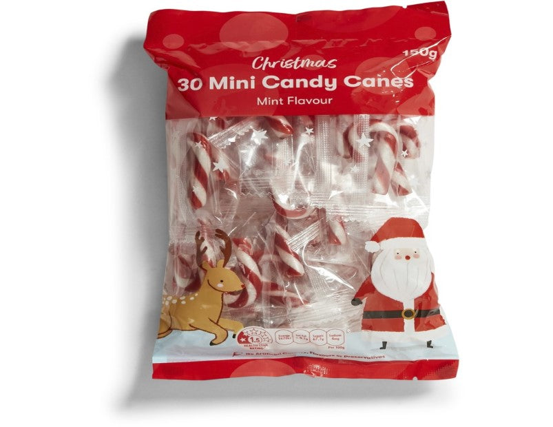 3 x Christmas Candy Canes 30 Pack - Mint