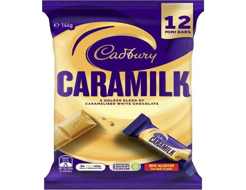 Cadbury Caramilk Chocolate Sharepack 12 Mini Bar 144g - 2 Pack