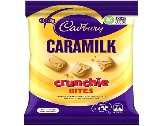 Cadbury Caramilk Crunchie Chocolate Bites 120g - 2 Pack