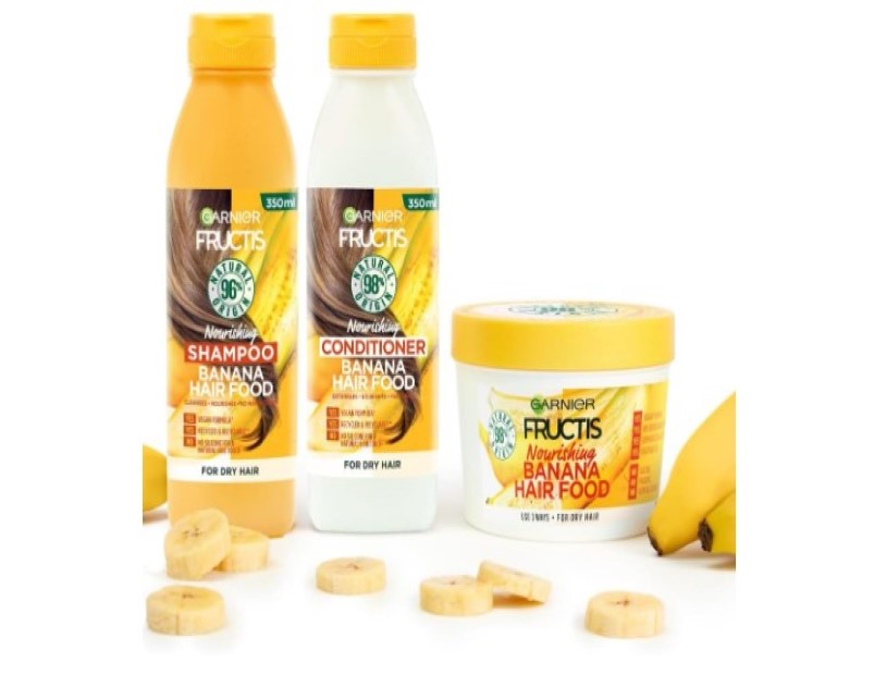 Garnier Fructis, Shampoo, Cleansing And Nourishing, Hair Food Banana, 350ml