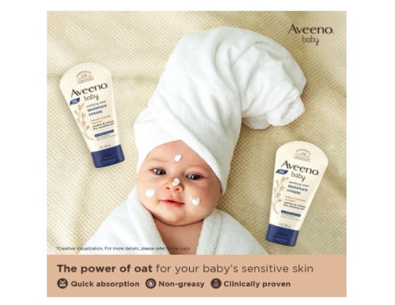 Aveeno Baby Soothing Relief Fragrance Free Sensitive Moisturising Cream 140g