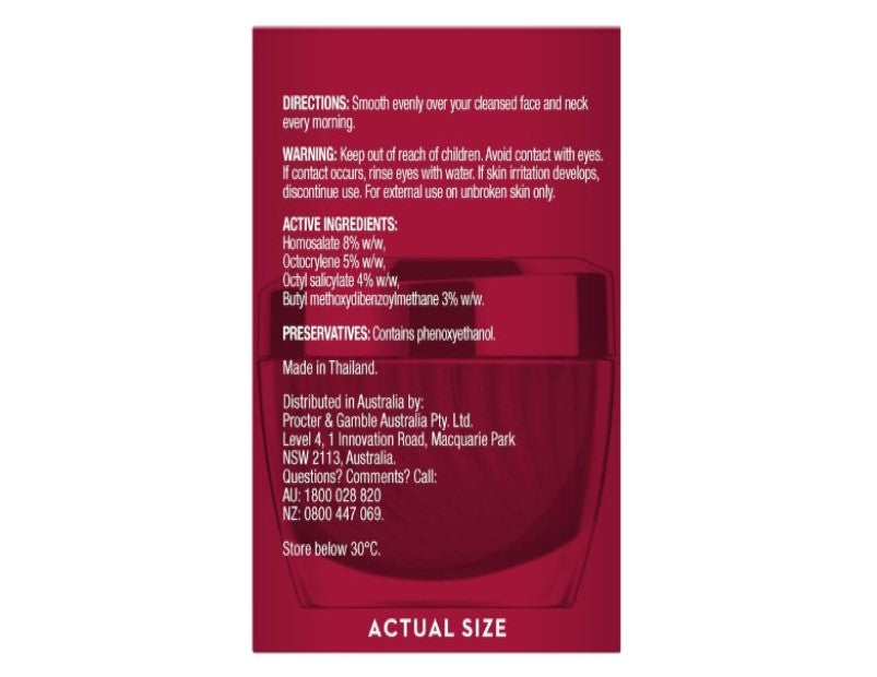 Olay Regenerist Whips Face Cream Moisturiser UV SPF 30 50g