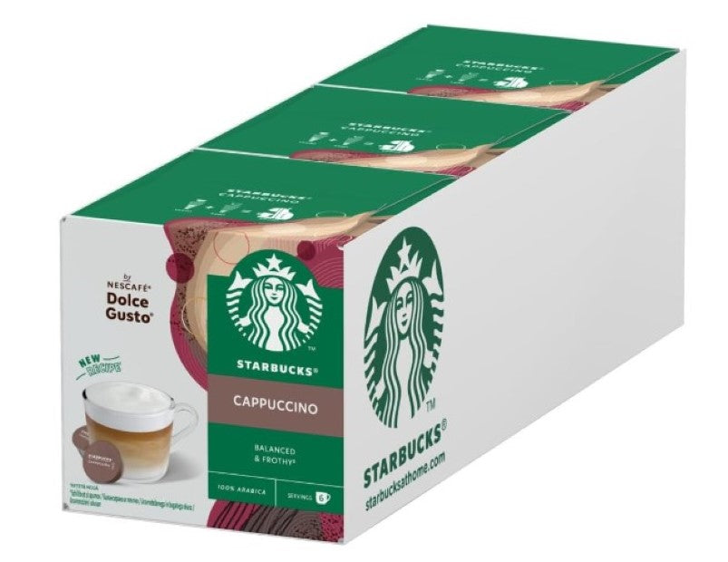 Starbucks Nescafe Dolce Gusto Blonde Cappuccino 12 Coffee Pods - 3 Pack