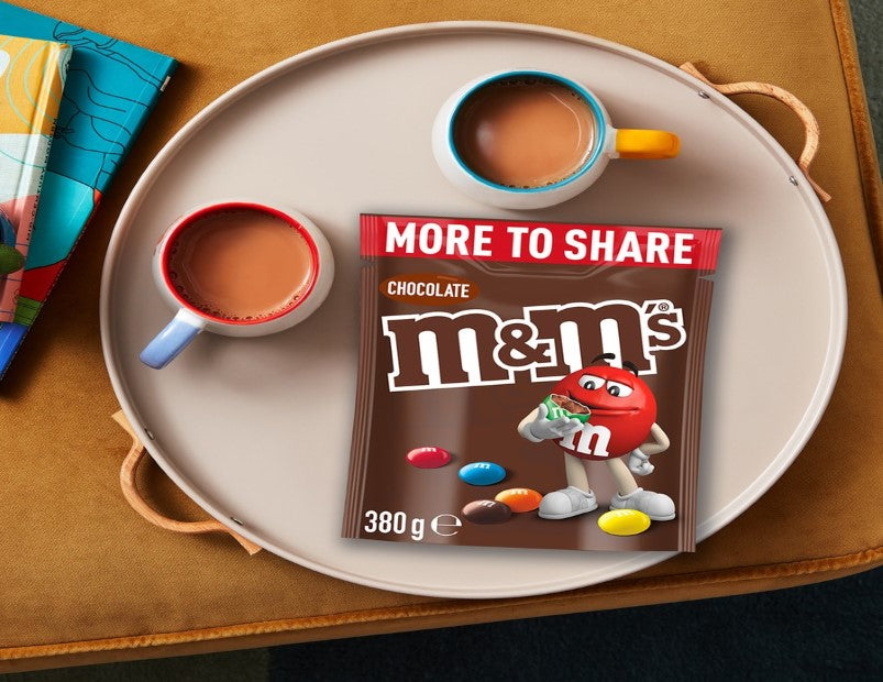 M&M's Milk Chocolate Snack & Share Party Bag 380g - 2 Pack