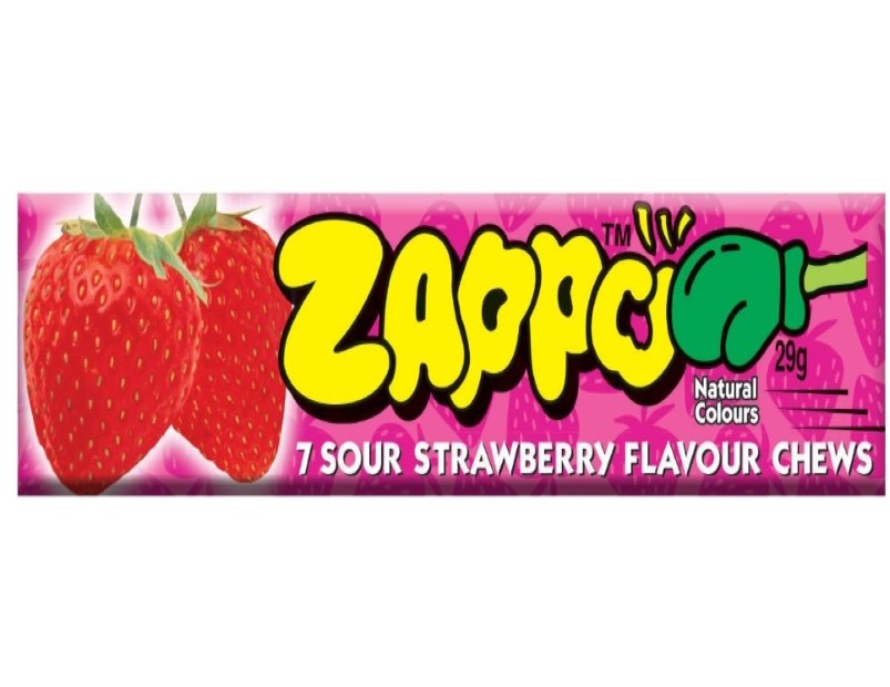 ZAPPO Sour Grape & Strawberry Chews - 4 Pack (116g)