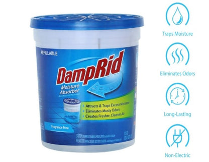 DampRid Refillable Moisture Absorber, Fragrance Free, 300 g