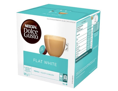 NESCAFÉ DOLCE GUSTO Flat White Coffee Capsules Box of 16 Servings