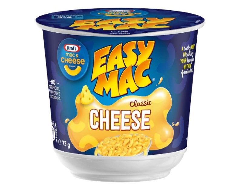 Kraft Mac and Cheese Classic Cheese Pasta Bowl Easy Microwaveable Macaroni Instant Pasta Quick Meal 73g