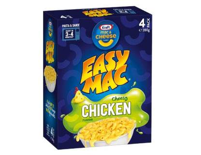 Kraft Mac and Cheese Cheesy Chicken Flavour Pasta Easy Microwaveable Macaroni Instant Pasta Quick Meal 280g