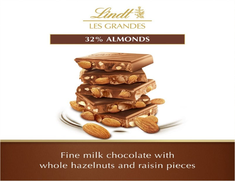 Lindt Les Grandes Milk Chocolate Almond 100g