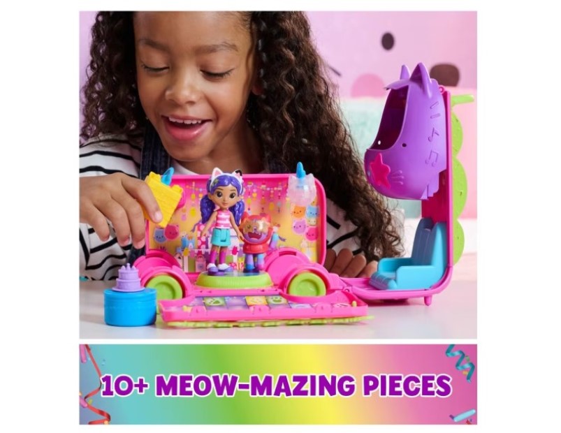 DreamWorks Gabby's Dollhouse Purrfect Party Bus Playset