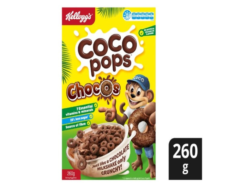 Kellogg's Coco Pops Chocos Multigrain Breakfast Cereal, 260 g