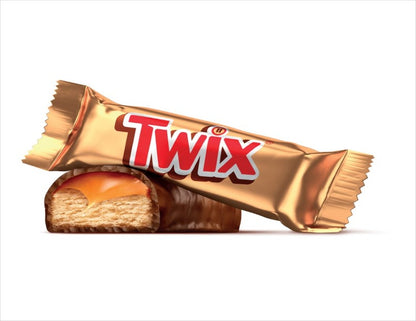 Twix Chocolate Caramel Biscuit Snack Bag 11 Pieces 159g - 2 Pack