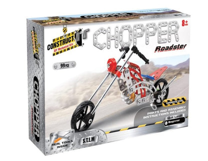 Construct IT Chopper Roadster - 99 Piece Chopper Bike Construction Kit - STEM Toys for 8+ Year Olds - STEM for Kids Ages 8-12