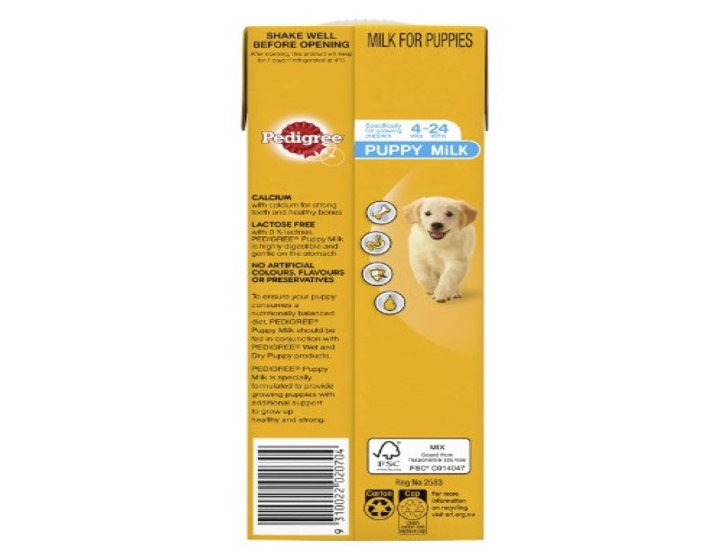 PEDIGREE Puppy Milk Dog 1 Litre, 8 Pack