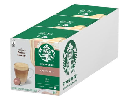 Starbucks Nescafe Dolce Gusto Blonde Caffe Latte 12 Coffee Pods - 3 Pack