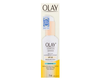 Olay Complete Defence Daily UV Moisturising Lotion Sensitive SPF30, 75ml