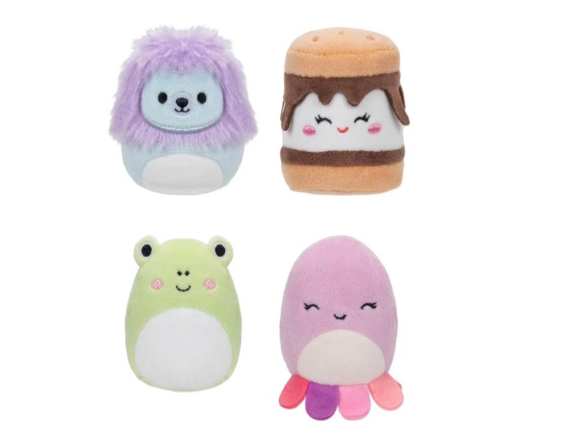 6cm 4 Pack Original Squishmallows Micromallows Plush Set - Assorted