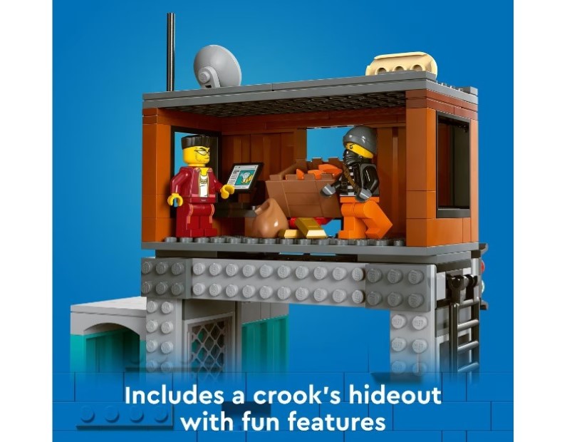 LEGO City Police Speedboat and Crooks' Hideout 60417