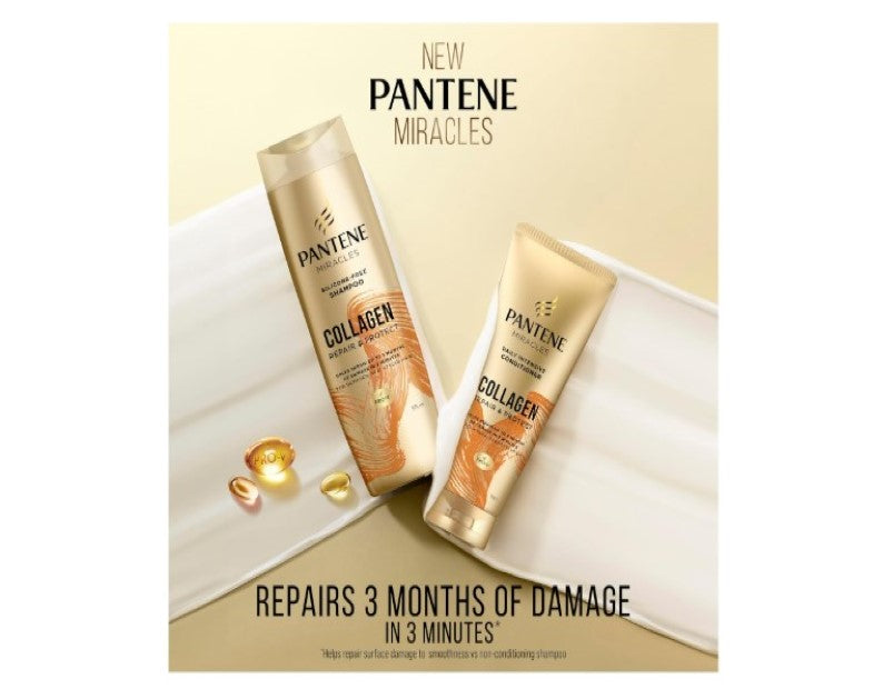 Pantene Miracles Collagen Repair and Protect Silicone-Free Shampoo 375 ml