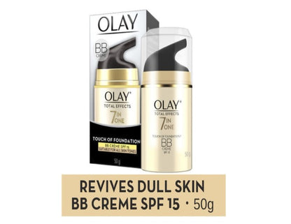 Olay Total Effects Touch of Foundation Face Cream Moisturiser Spf 15, 50g