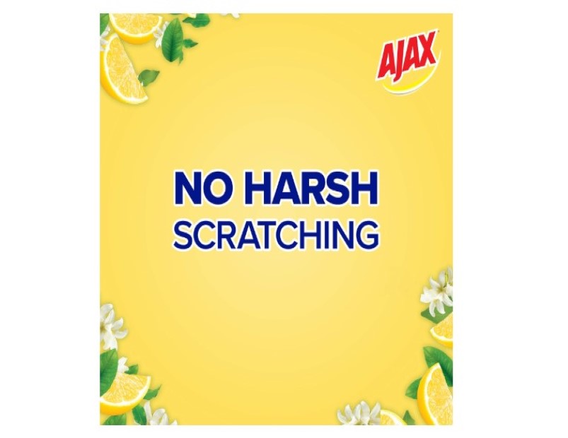 Ajax Cream Cleanser, 375mL, Lemon, Multipurpose Cleaner, Tough on Grime