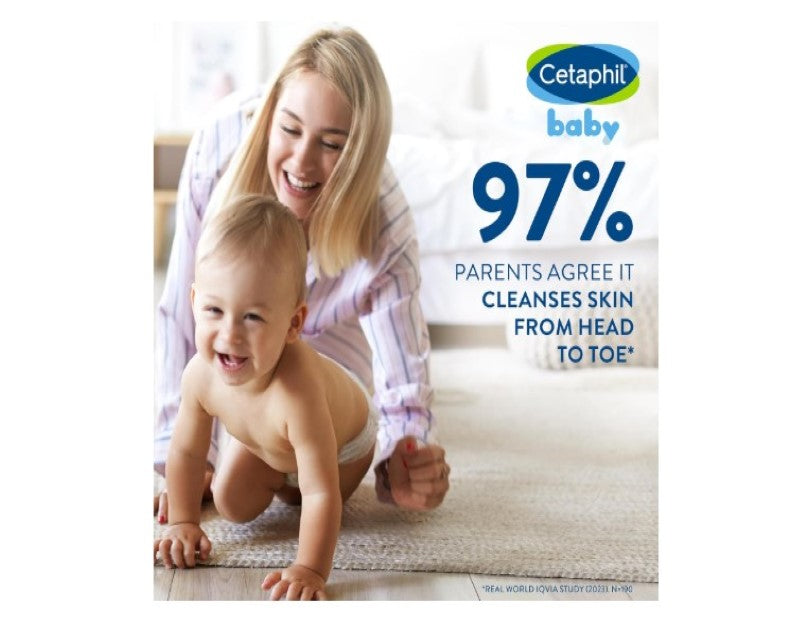 Cetaphil Baby Calendula Wash and Shampoo 400ml, for Baby's Sensitive Skin, Contains Calendula and Aloe Vera, Dermatologist Tested