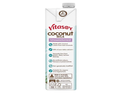 Vitasoy UHT Unsweetened Coconut Milk 1 Litre