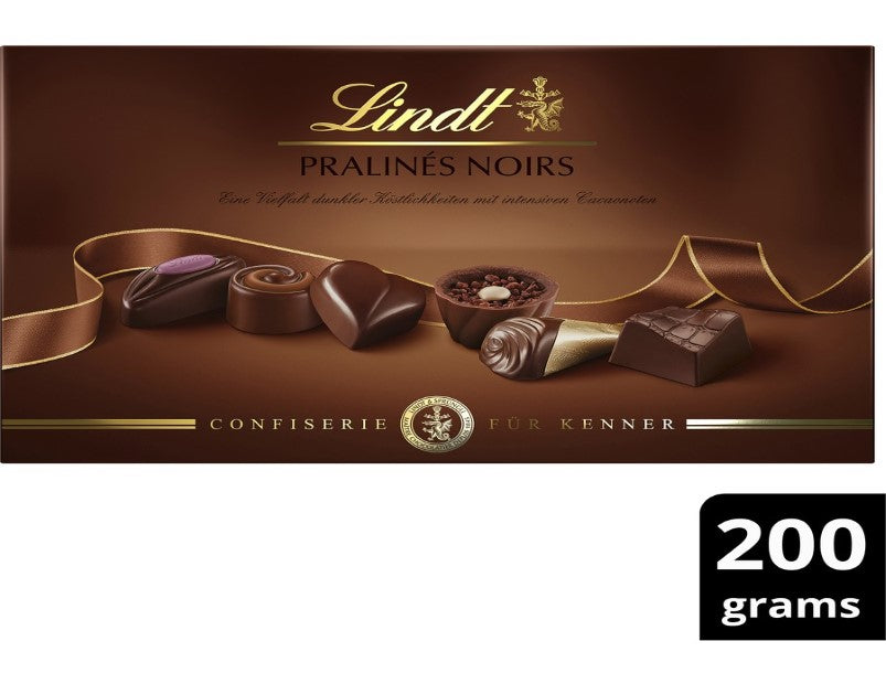 Lindt Pralines Noirs Dark Chocolate Gift Box 200g