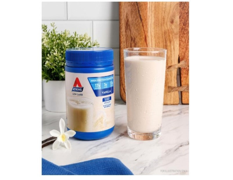 Atkins Vanilla Protein Shake Mix, High Protein, Low Carb, Low Sugar, Keto Friendly