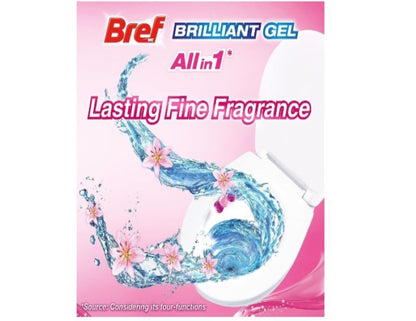 Bref Brilliant Gel Spring Rain, Rim block Toilet Cleaner 42g