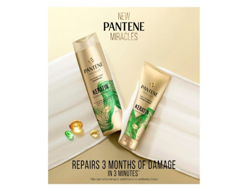 Pantene Miracles Keratin Sleek and Smooth Daily Intensive Conditioner, 600 ml