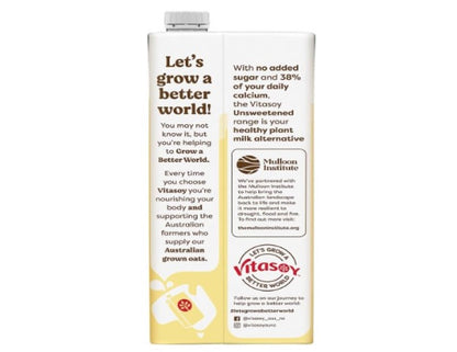 Vitasoy Unsweetened Long Life Oat Milk 1Lire