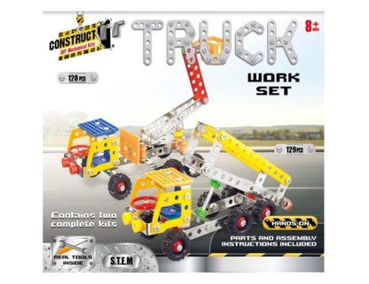 Construct IT Truck - 120 Piece Truck Construction Kit - Build Your Own Metal Truck