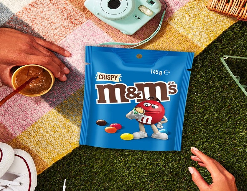 M&M's Crispy Milk Chocolate Snack & Share Bag 145g - 2 Pack