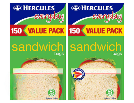 Hercules Everyday Sandwich Resealable Bags 2pack