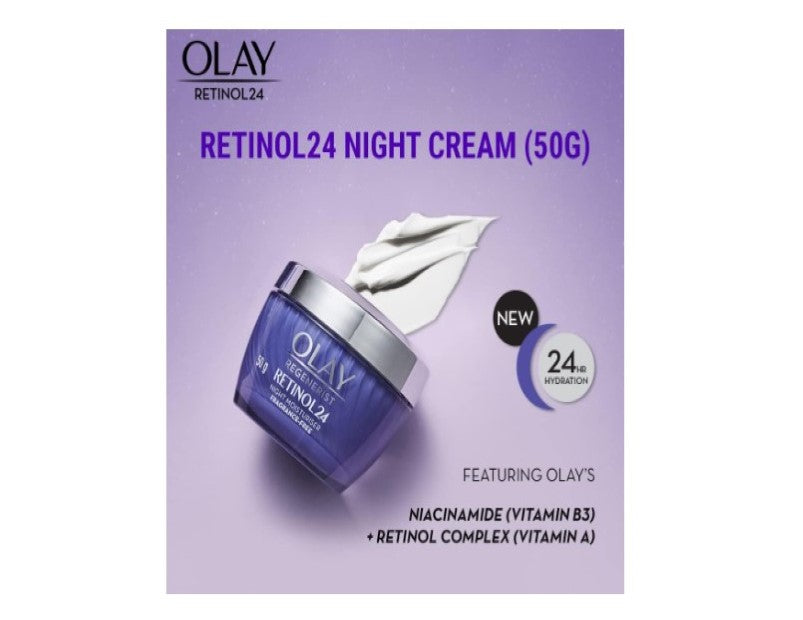 Olay Regenerist Retinol 24 Face Cream Moisturiser, 50g