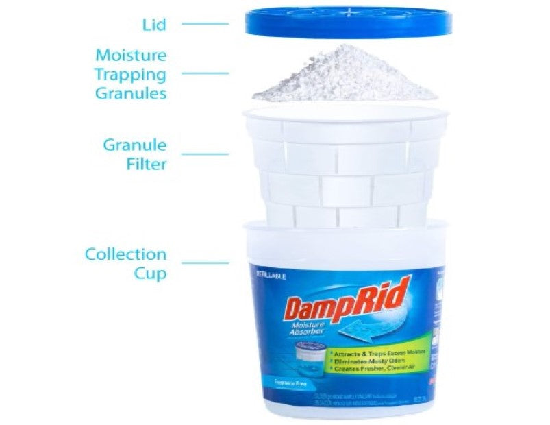 DampRid Refillable Moisture Absorber, Fragrance Free, 300 g