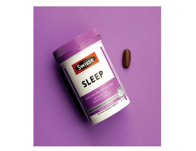 Swisse Ultiboost Sleep with Magnesium and Valerian - Helps Relieve Nervous Tension & Assists Natural, Restful Sleep - 100 Tablets