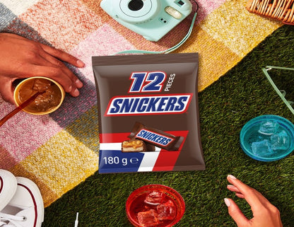 Snickers Milk Chocolate Fun Size Snack & Share Bag 12 Pieces 180g - 2 Pack