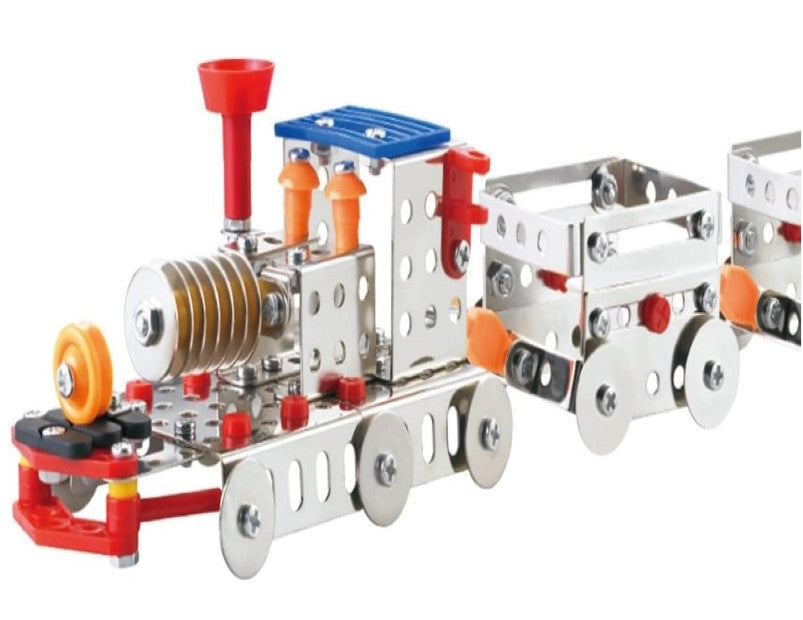 Construct IT Train - 239 Piece Train Construction Kit - Build Your Own Metal Train - STEM for Kids Ages 8-12