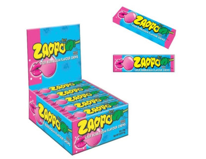 ZAPPO Sour Flavoured Bubblegum Chews - (Bulk Pack of 30 Sticks)