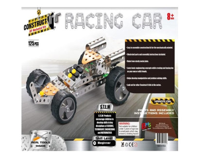 CONSTRUCT IT Racing Car, Building & Construction Set, STEM Education Toy