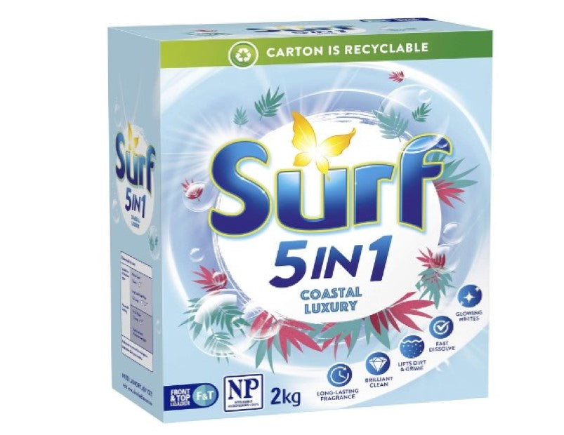 Surf Front And Top Loader Laundry Powder Coastal Luxury, 2kg