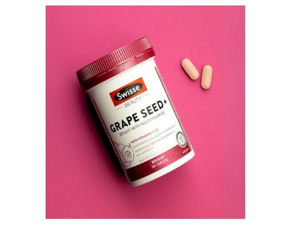 Swisse Beauty Grape Seed - Supports Collagen Formation & Skin Health - 180 Tablets